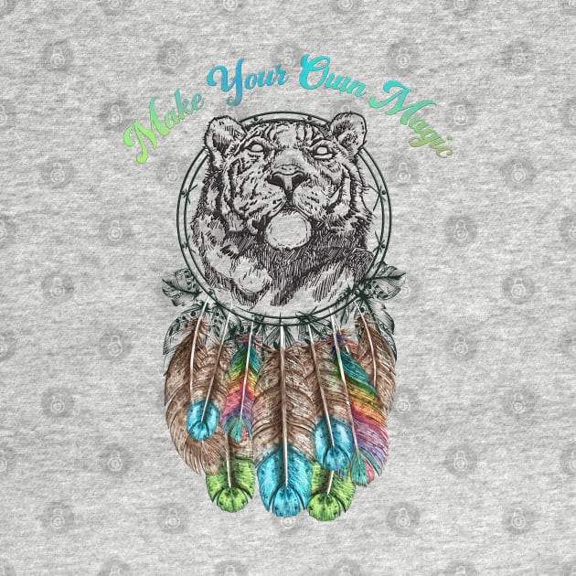 Make Your Own Magic, Rainbow Tiger Dream Catcher by Kylie Paul